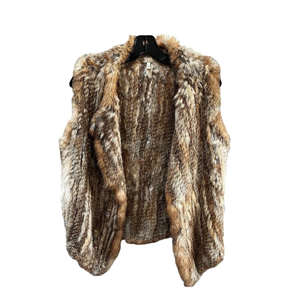 Joie Faux Fur Camel/Brown/Cream Vest Women's Size XS